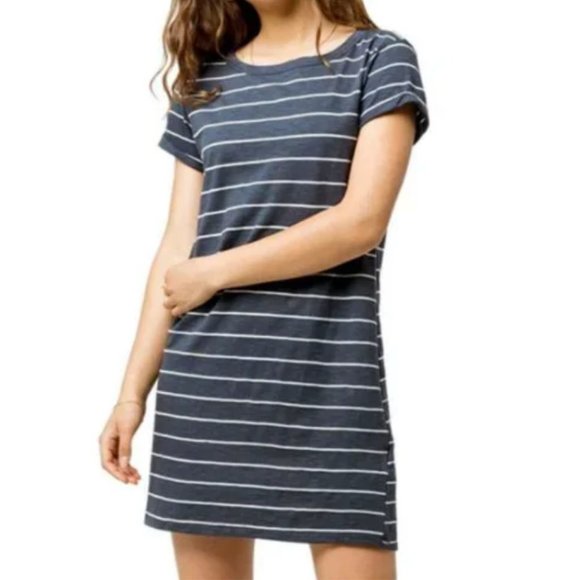 🛍 2 for $25! 🛍 Billabong - Striped Blue Coast - Nautical Tee Dress XS - Picture 4 of 9
